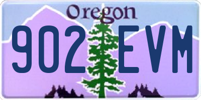 OR license plate 902EVM