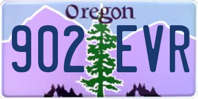 OR license plate 902EVR