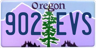 OR license plate 902EVS