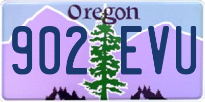 OR license plate 902EVU
