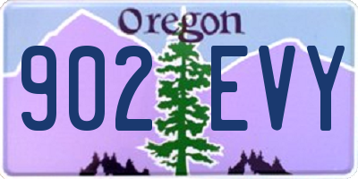 OR license plate 902EVY