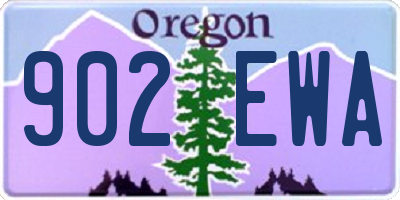 OR license plate 902EWA