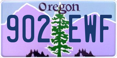 OR license plate 902EWF
