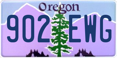OR license plate 902EWG