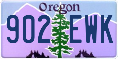 OR license plate 902EWK