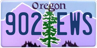 OR license plate 902EWS