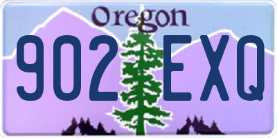 OR license plate 902EXQ