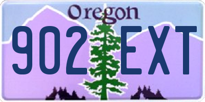 OR license plate 902EXT