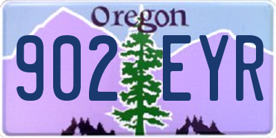 OR license plate 902EYR