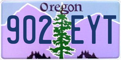 OR license plate 902EYT