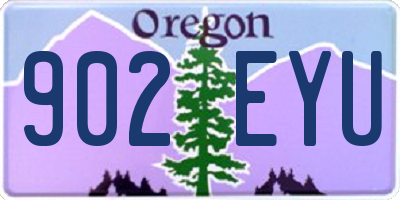 OR license plate 902EYU