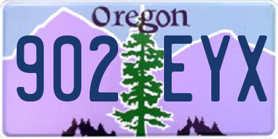 OR license plate 902EYX