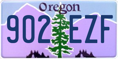 OR license plate 902EZF