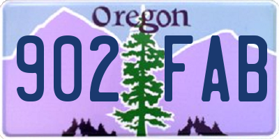 OR license plate 902FAB