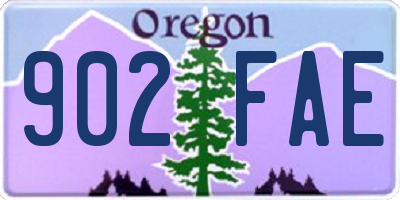 OR license plate 902FAE