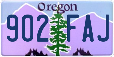 OR license plate 902FAJ