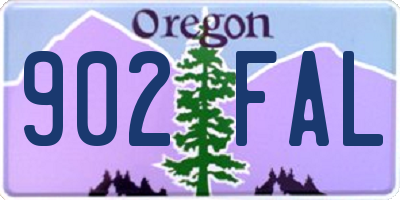 OR license plate 902FAL