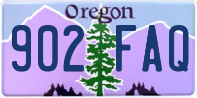 OR license plate 902FAQ
