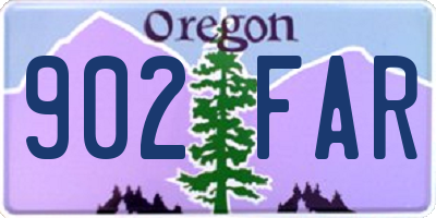 OR license plate 902FAR