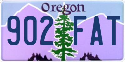 OR license plate 902FAT