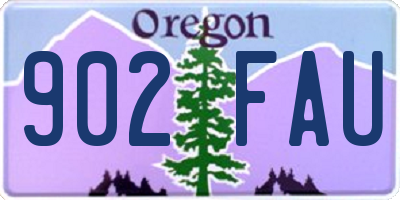 OR license plate 902FAU