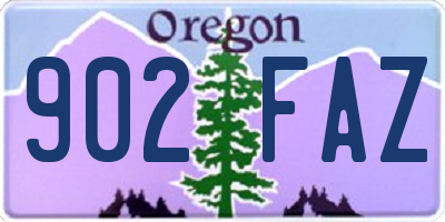 OR license plate 902FAZ
