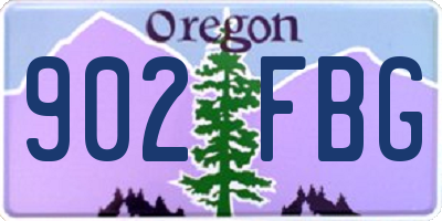 OR license plate 902FBG