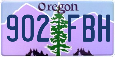 OR license plate 902FBH