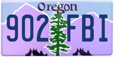 OR license plate 902FBI