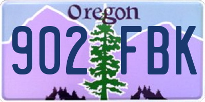 OR license plate 902FBK
