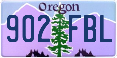 OR license plate 902FBL