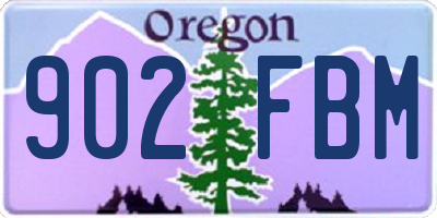 OR license plate 902FBM