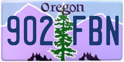 OR license plate 902FBN
