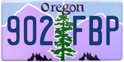 OR license plate 902FBP