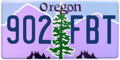 OR license plate 902FBT