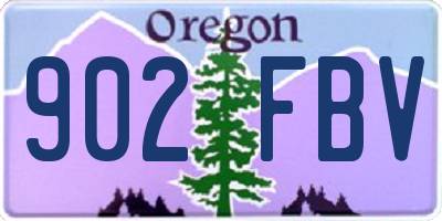 OR license plate 902FBV