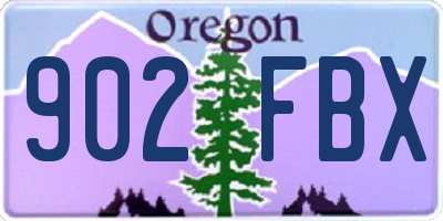 OR license plate 902FBX