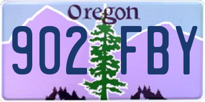 OR license plate 902FBY