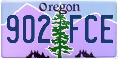 OR license plate 902FCE