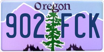 OR license plate 902FCK