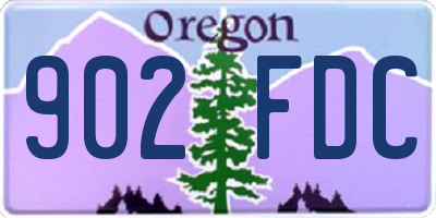 OR license plate 902FDC
