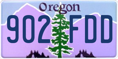 OR license plate 902FDD