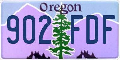 OR license plate 902FDF