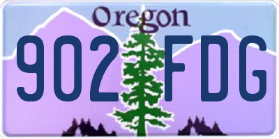 OR license plate 902FDG