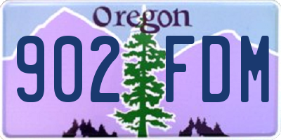 OR license plate 902FDM