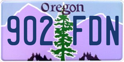 OR license plate 902FDN