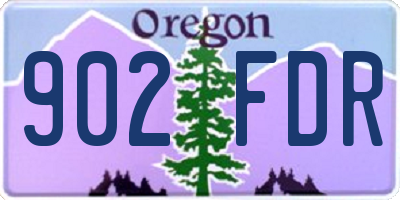 OR license plate 902FDR