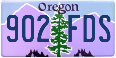 OR license plate 902FDS
