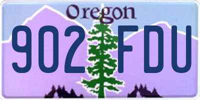 OR license plate 902FDU