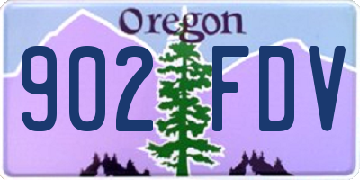 OR license plate 902FDV